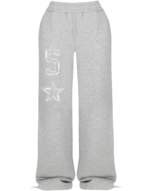 HIDDEN CULT Baggy Grey Star Sweatpants