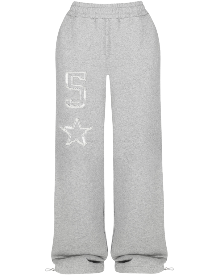 HIDDEN CULT Baggy Grey Star Sweatpants